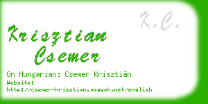 krisztian csemer business card
